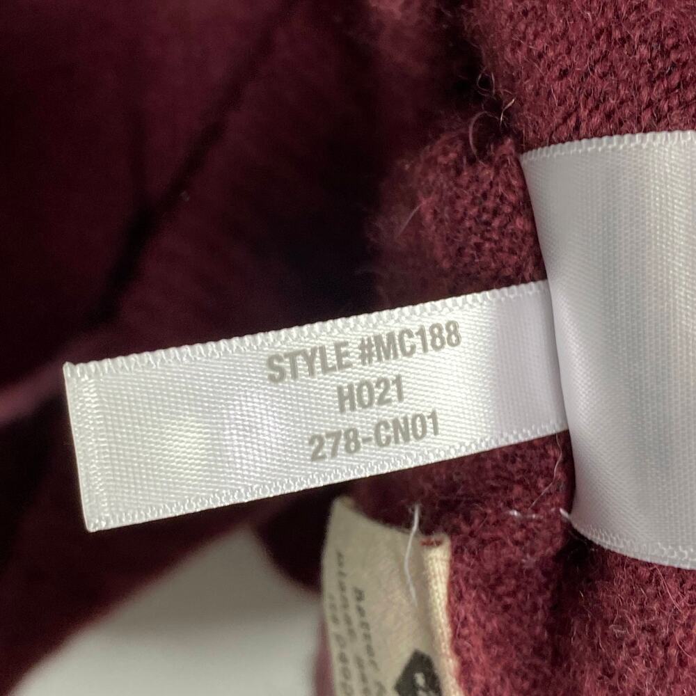 Madewell Burgundy Pink Striped Evercrest Turtleneck Sweater Women's Plus Size 1X - Picture 8 of 9